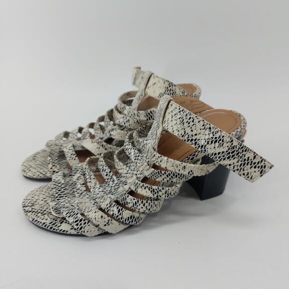 Vionic Sami Heeled Sandals White Snakeskin Womens Size 7 - Picture 5 of 14